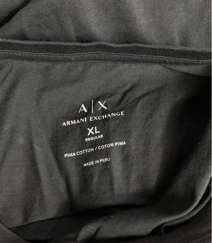 Armani Exchange AX Men's Large Text Logo T-shirt Navy XL
