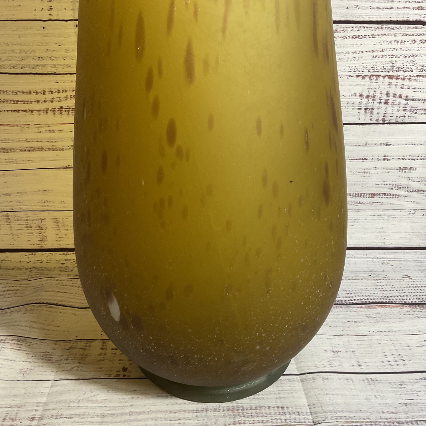 VTG. MCM Murano Brown Handblown Art Glass Vase- 23" (LOCAL PICKUP 90016)