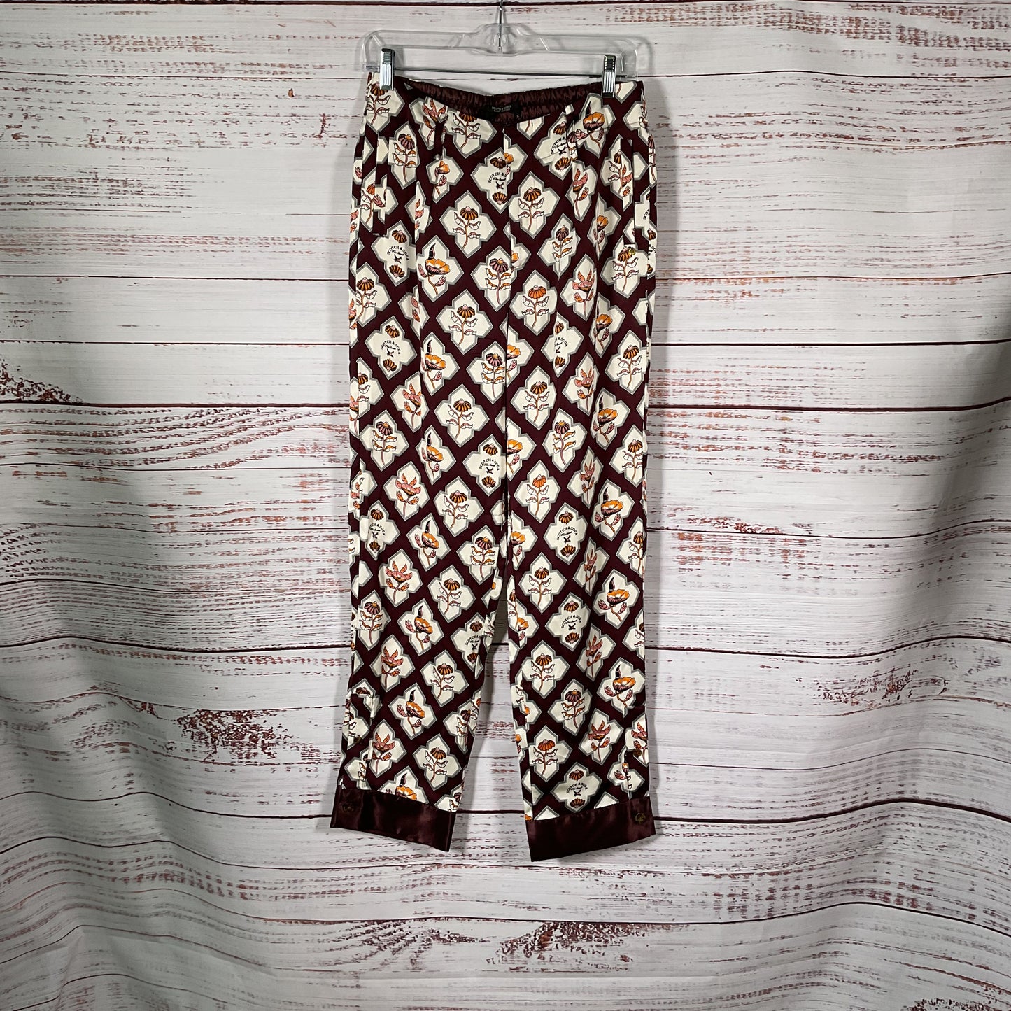 Scotch & Soda Sun Ray Burgundy Floral Print Pants - Size S