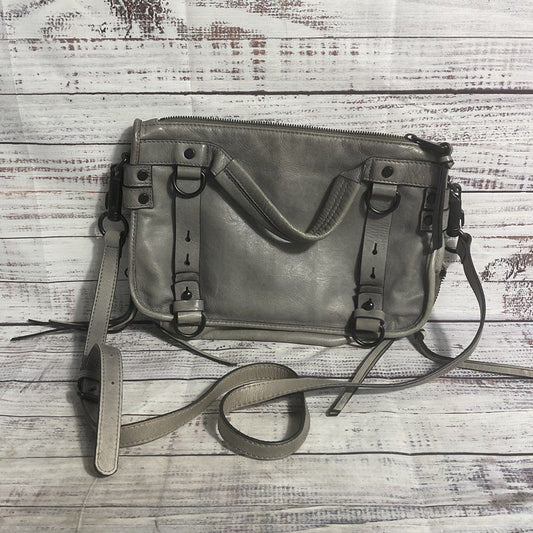 Joelle Hawkens Gray Leather Crossbody Handbag Y2K Purse