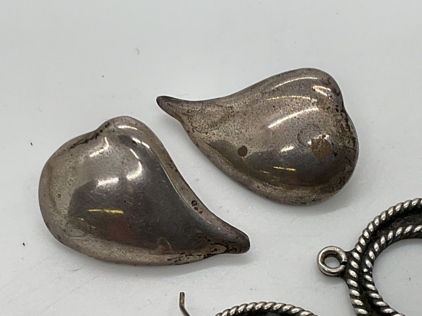 Set of 2 VTG. TAXCO Mexico Sterling Silver Earrings- 18.06g