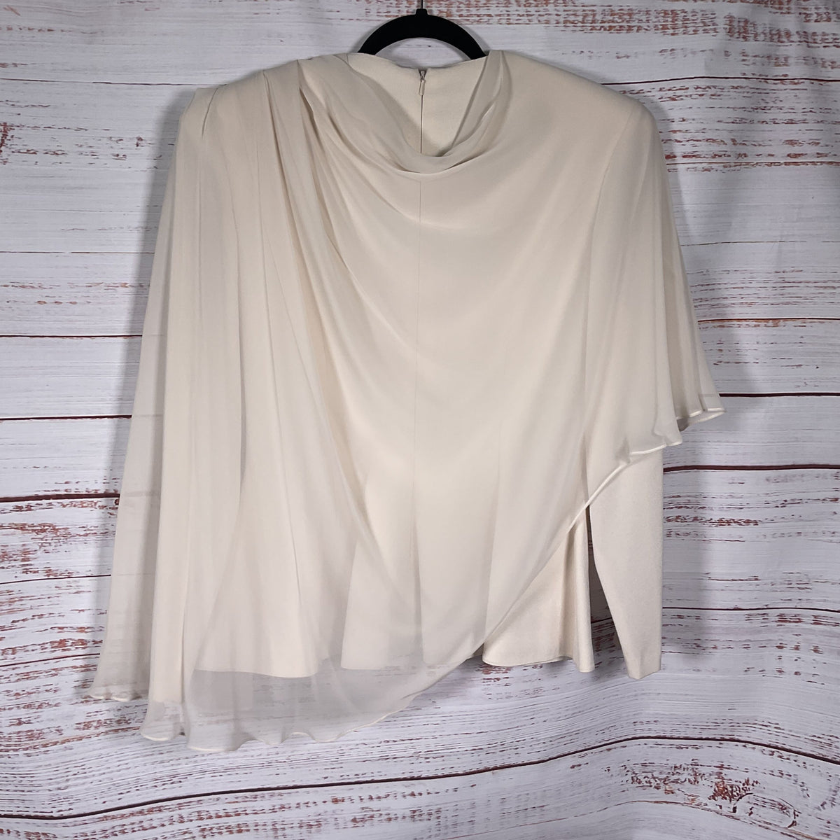 Daymor Couture Cream Beaded Sequin Jacket and Skirt Set- Size 4