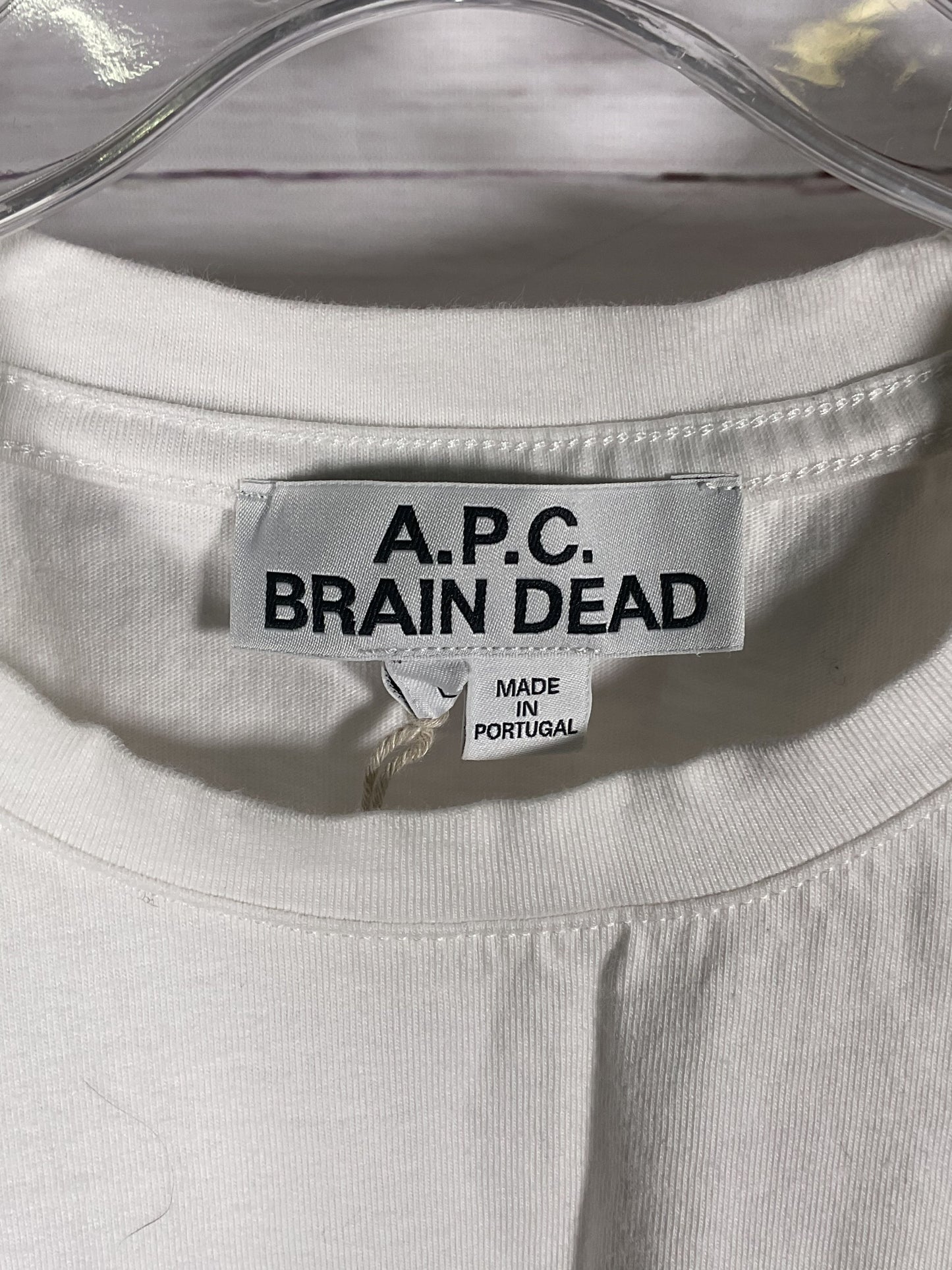 A.P.C. x Brain Dead White Futureshock T-Shirt - Size L
