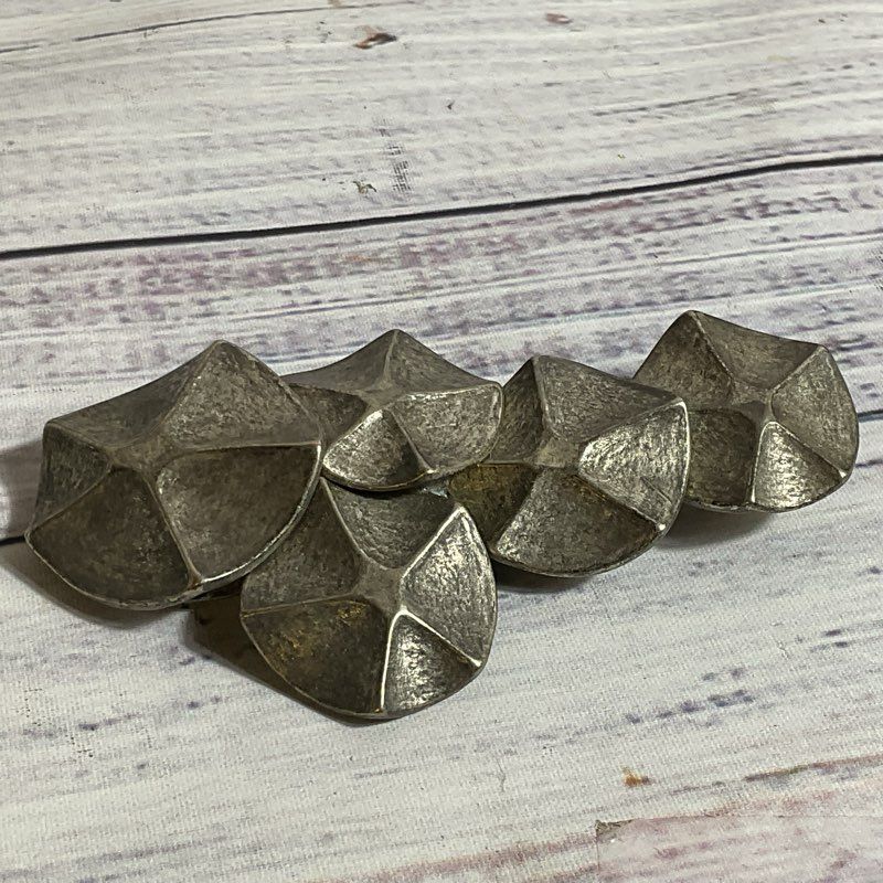 VTG. 1995 AMD for JAMES GALANOS Silver Tone Modernist 4" Brooch