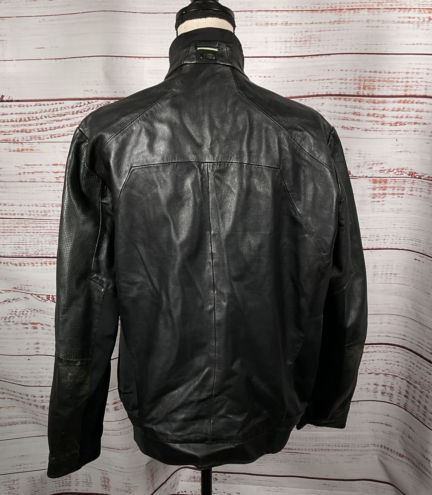 Boss Hugo Boss Lamb Leather Bomber Jacket Black L
