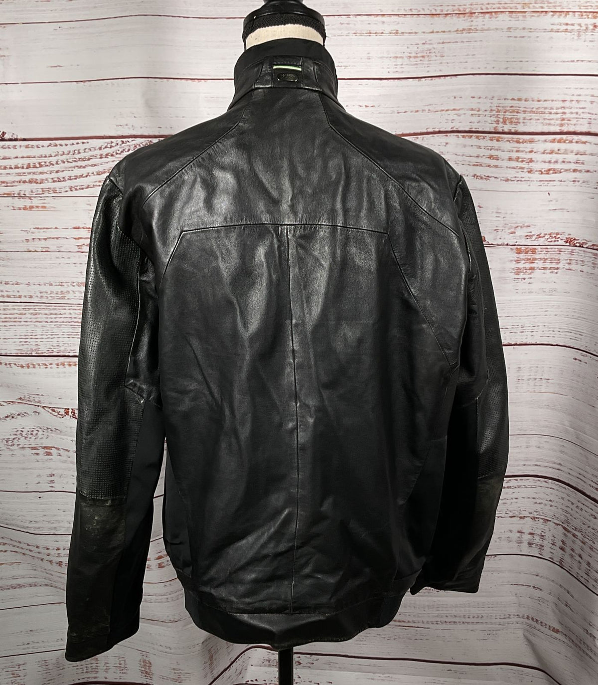 Boss Hugo Boss Lamb Leather Bomber Jacket Black L