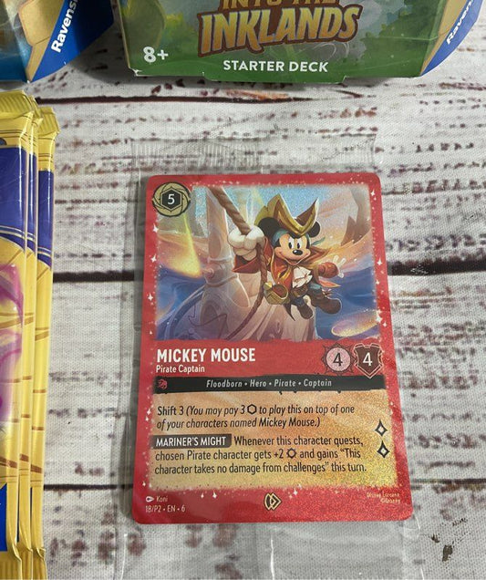 Disney Lorcana Trading Card Game 2 Decks 4 Booster Packs 1 Promo Card NEW