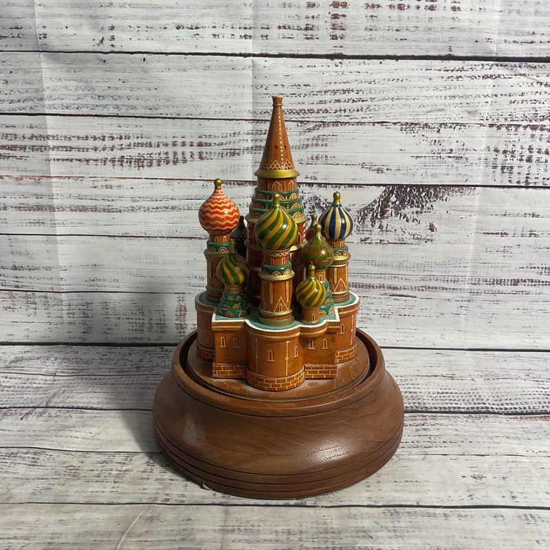St. Basil's Cathedral 10" Russian Wood Collectible
