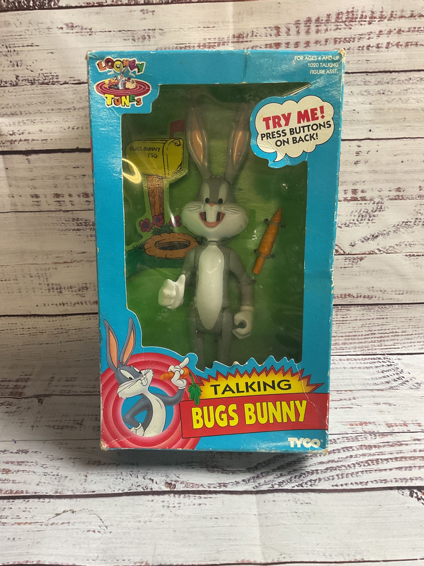 Vintage Tyco Talking Bugs Bunny Toy 1993 In Box