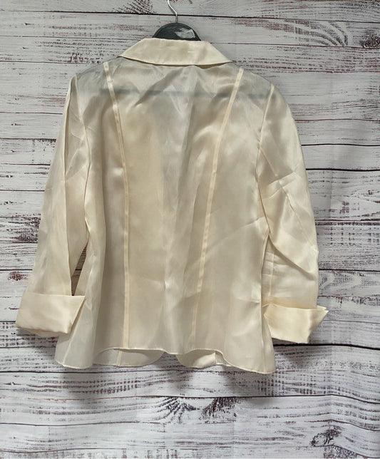 Women's Chetta B. Cream Silk Jacket Size 14