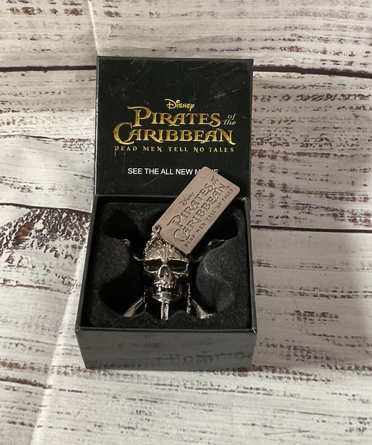 Disney Pirates Of The Caribean Silver Tone USB Skull