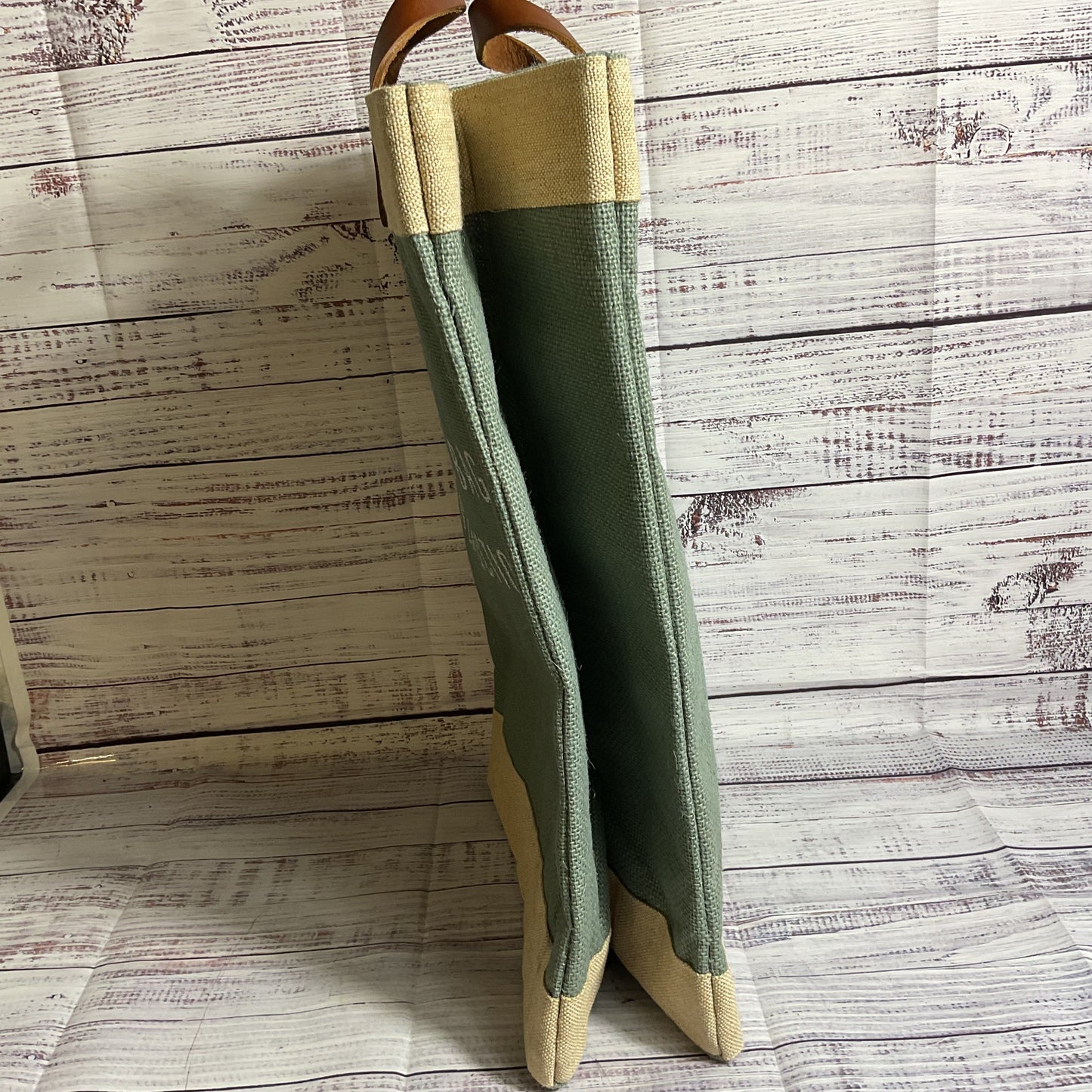 APOLIS GLOBAL CITIZEN Green/Tan Market Tote Canvas Bag