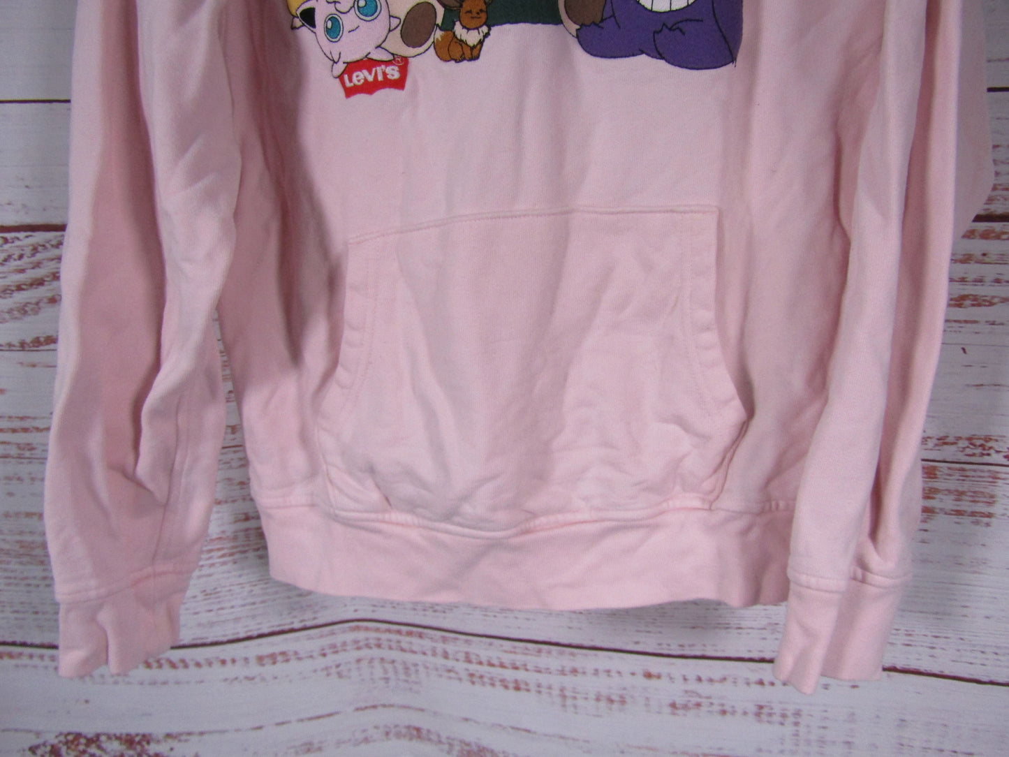 Levi's x Pokémon Women's Pink Pokémon Embroidered Cotton Hoodie Size XS