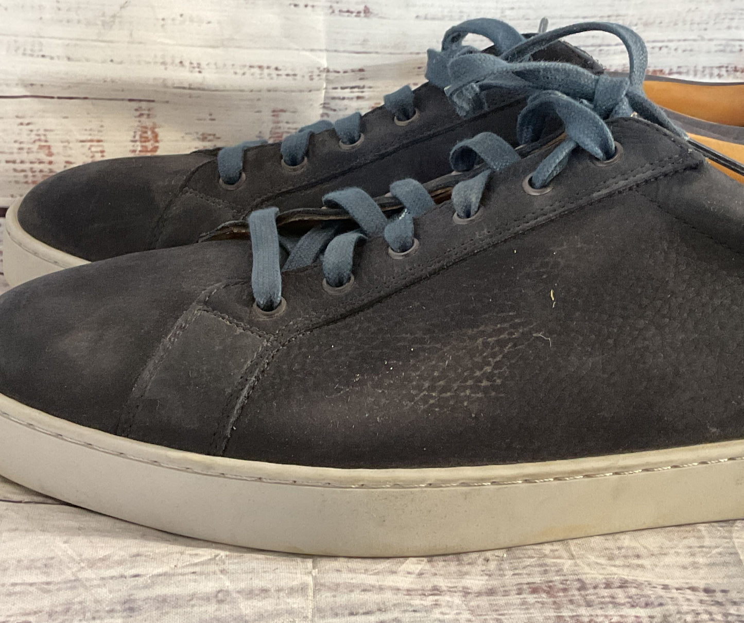 Magnanni Suede Cote Lo Low Top Sneakers Navy Blue 12