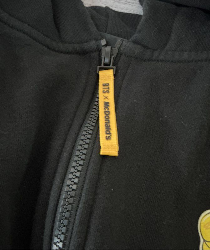BTS X McDonalds 2021 Limited Edition Hoodie Black Sweatshirt Size L