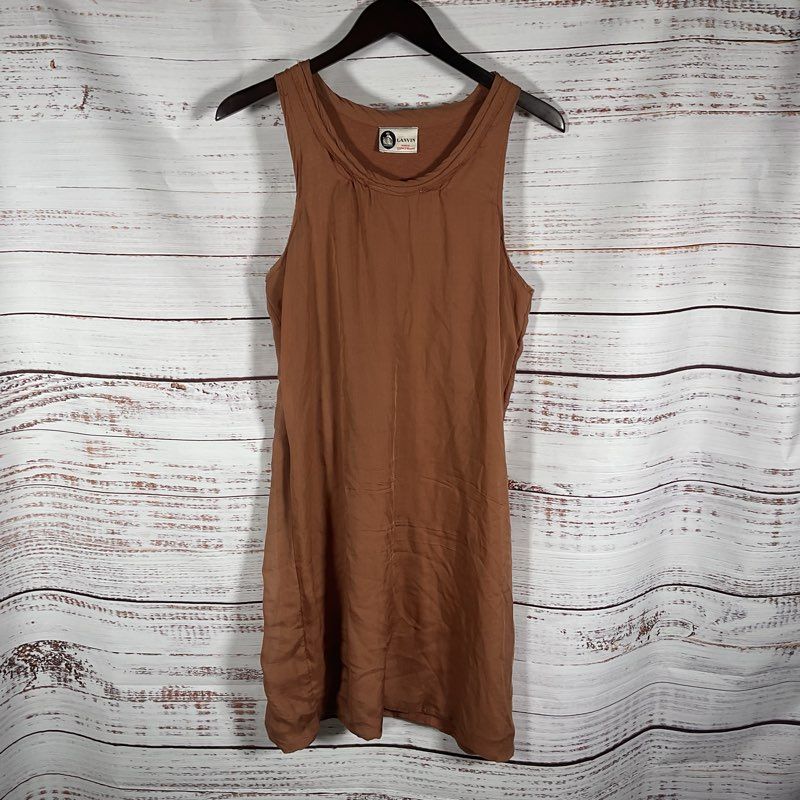 Lanvin Inside Out Rust Brown Sleeveless Casual Dress - Size in Description