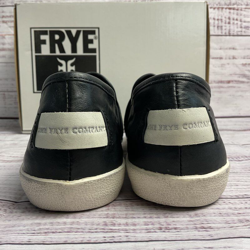 Frye Dylan Black Tumbled Leather Slip-On Shoe Women's Size 7M
