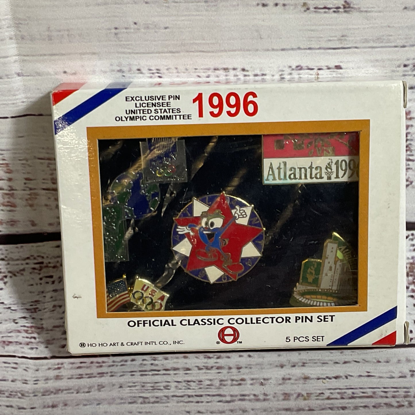 Ho Ho Art & Craft 1996 Atlanta Olympics Collector Pins- Set of 5