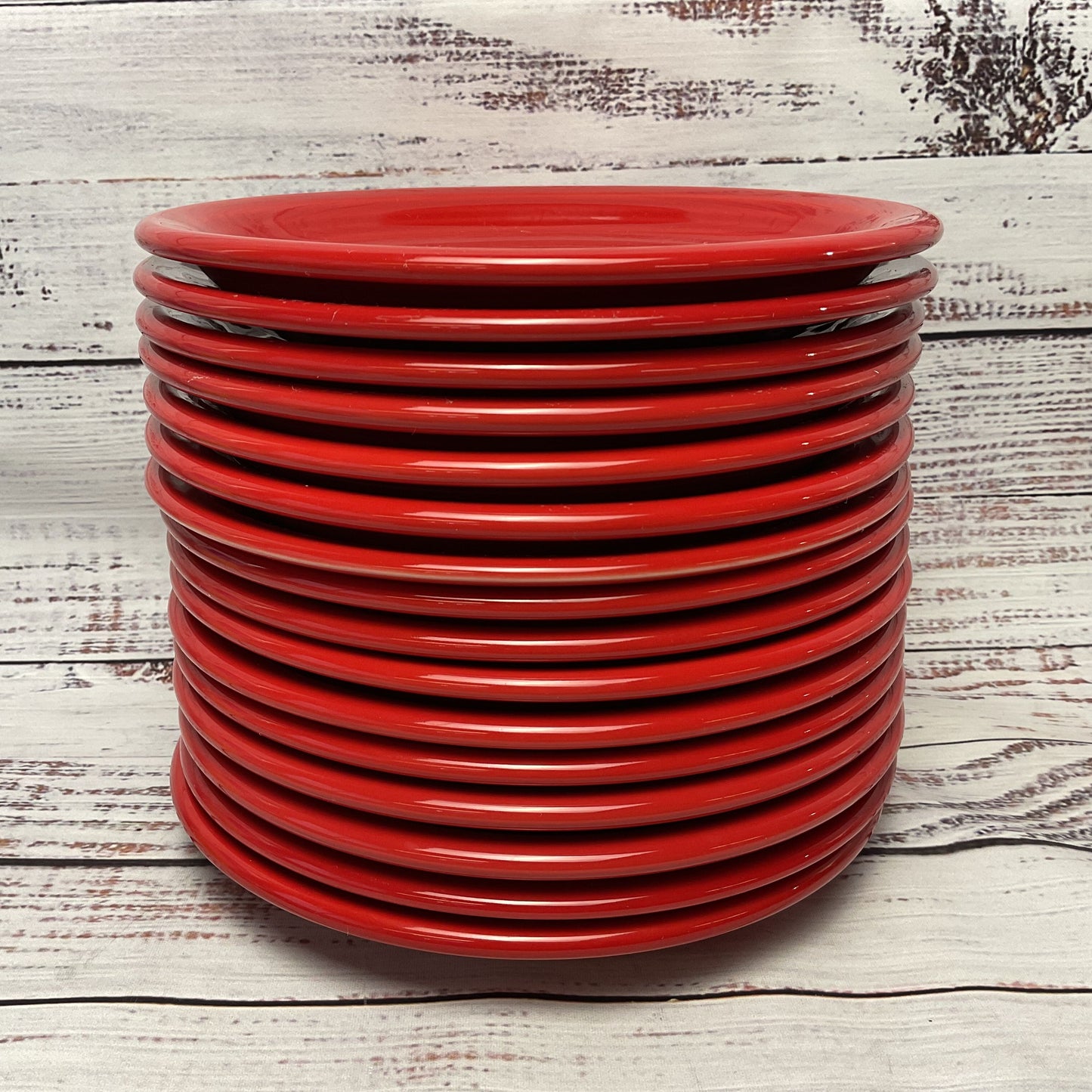Fiesta Fiestaware HLC Red Scarlet 7.5" Salad Plates Lot Of 16