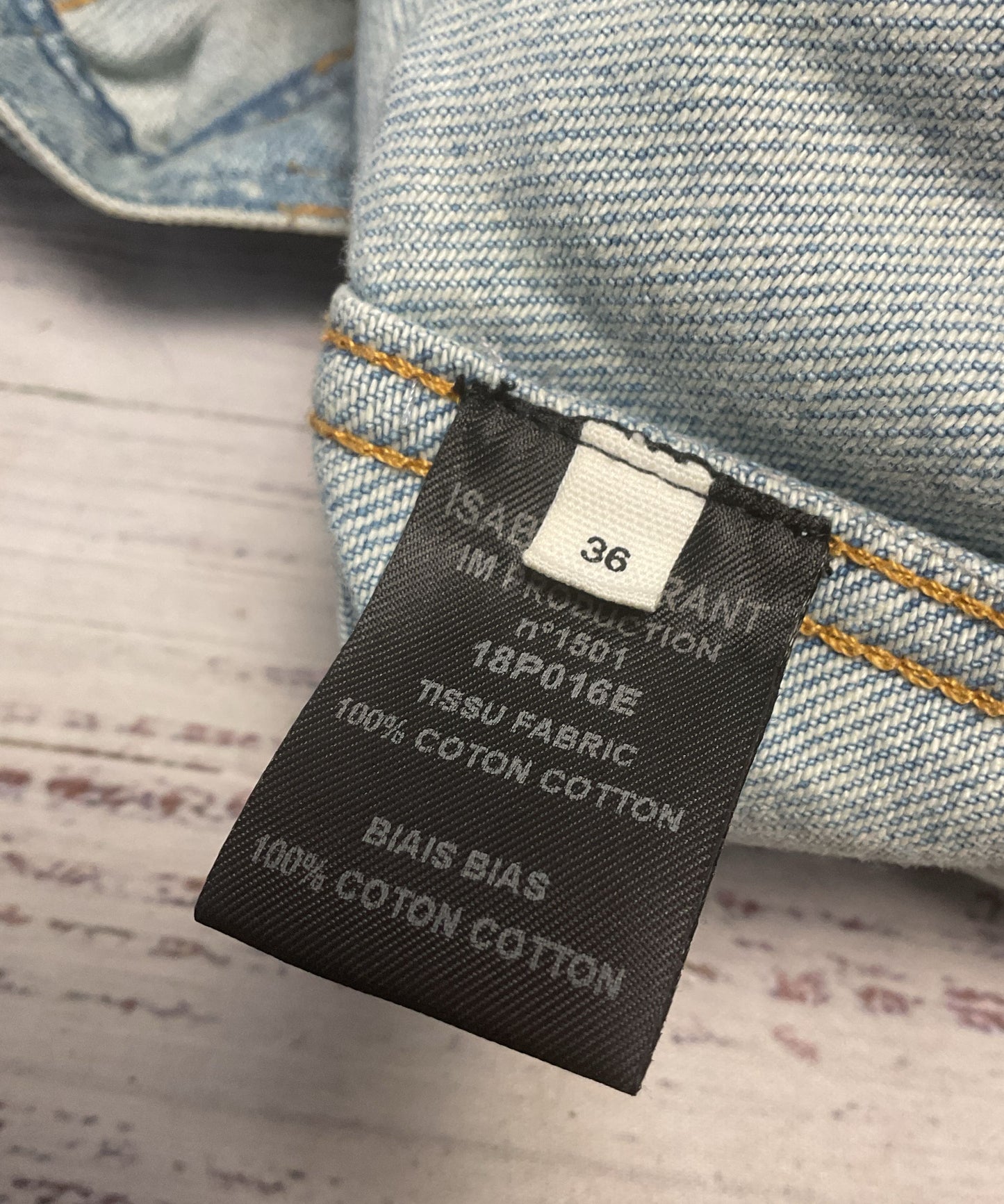 Isabel Marant Etoile Blue Denim 100% Cotton Ruffle Mini Skirt - Size 36