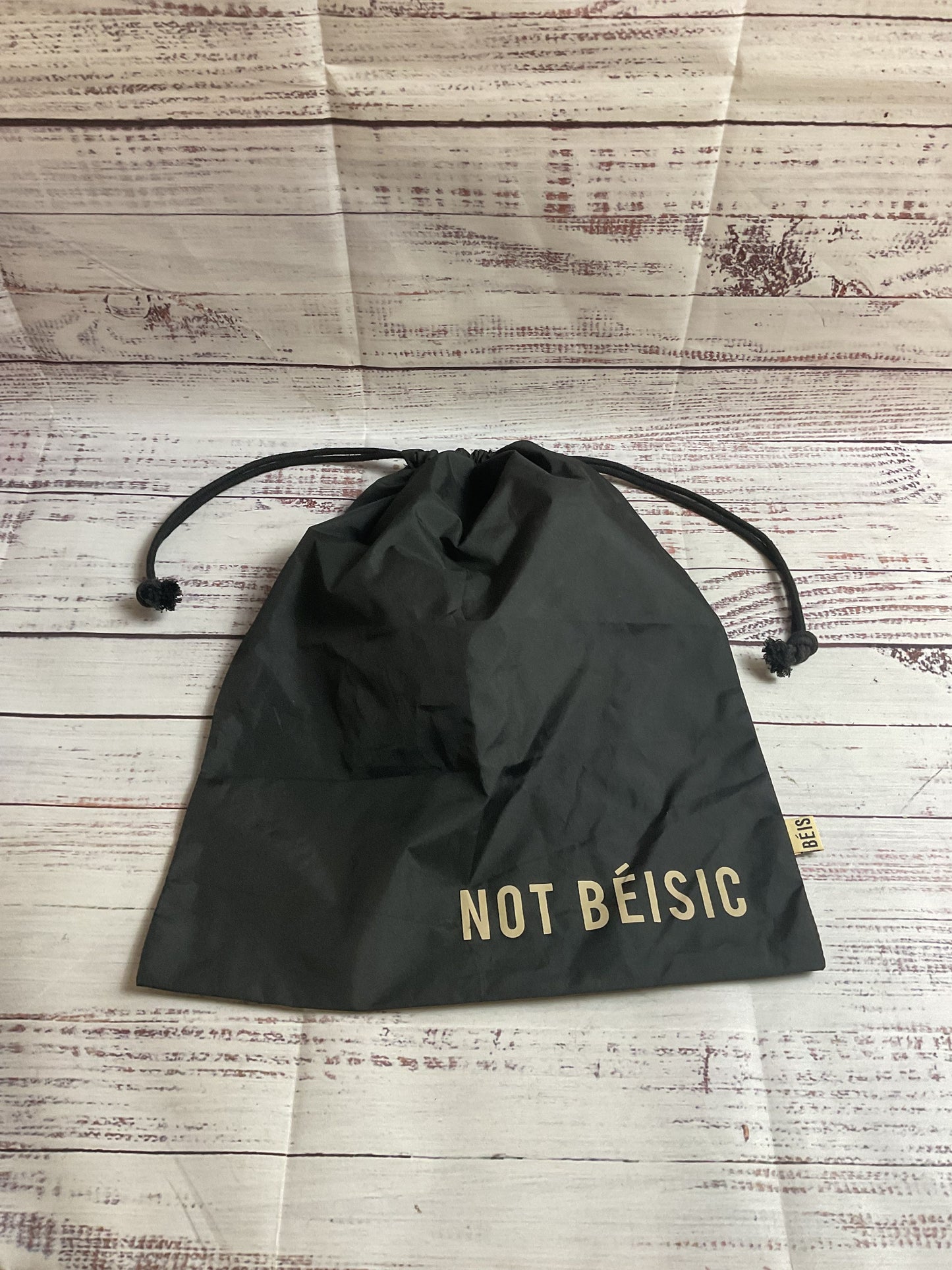 Black 'Not Beisic' Beis Dustcover Bag