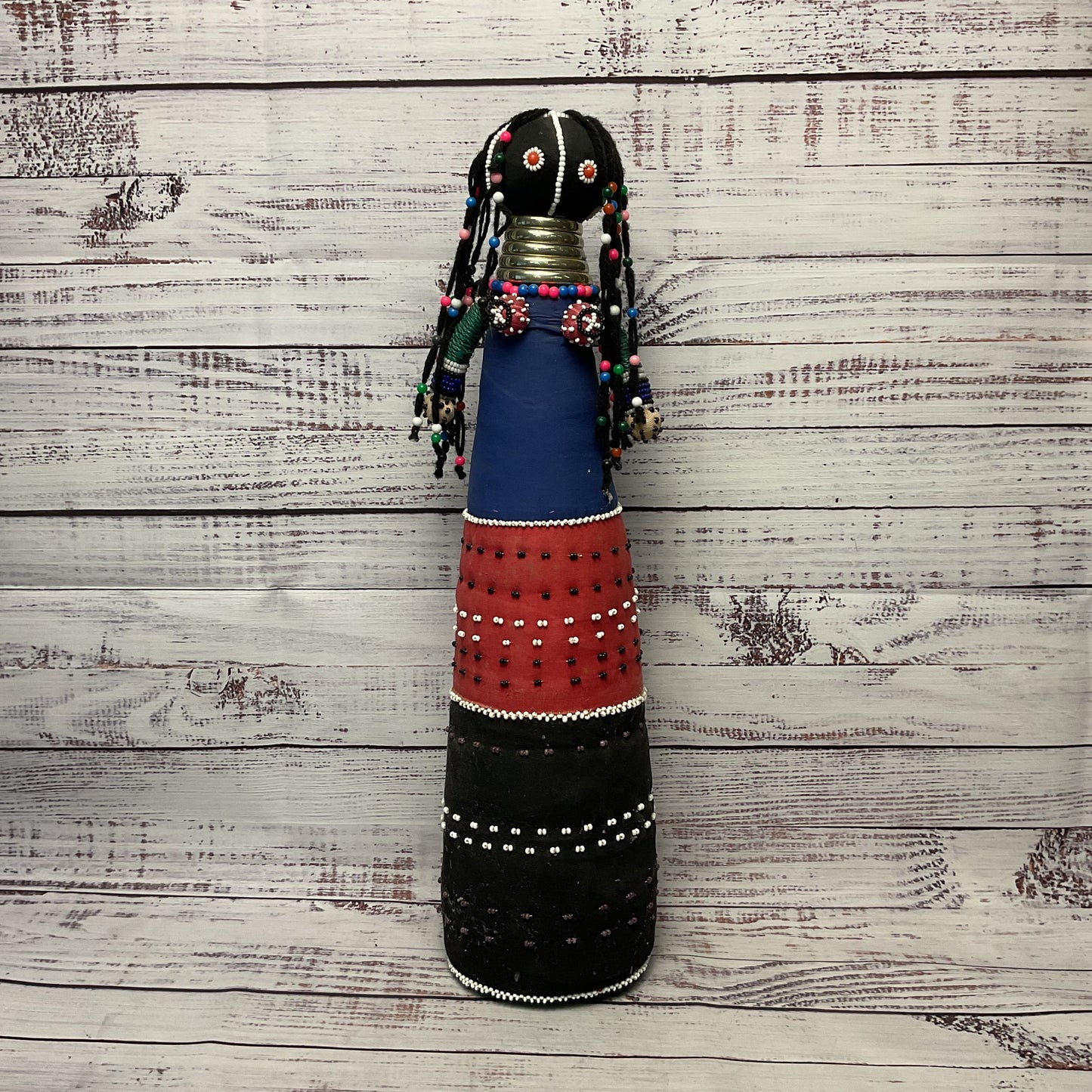 Vintage Ndebele Hand Made South African Beaded 19" Doll