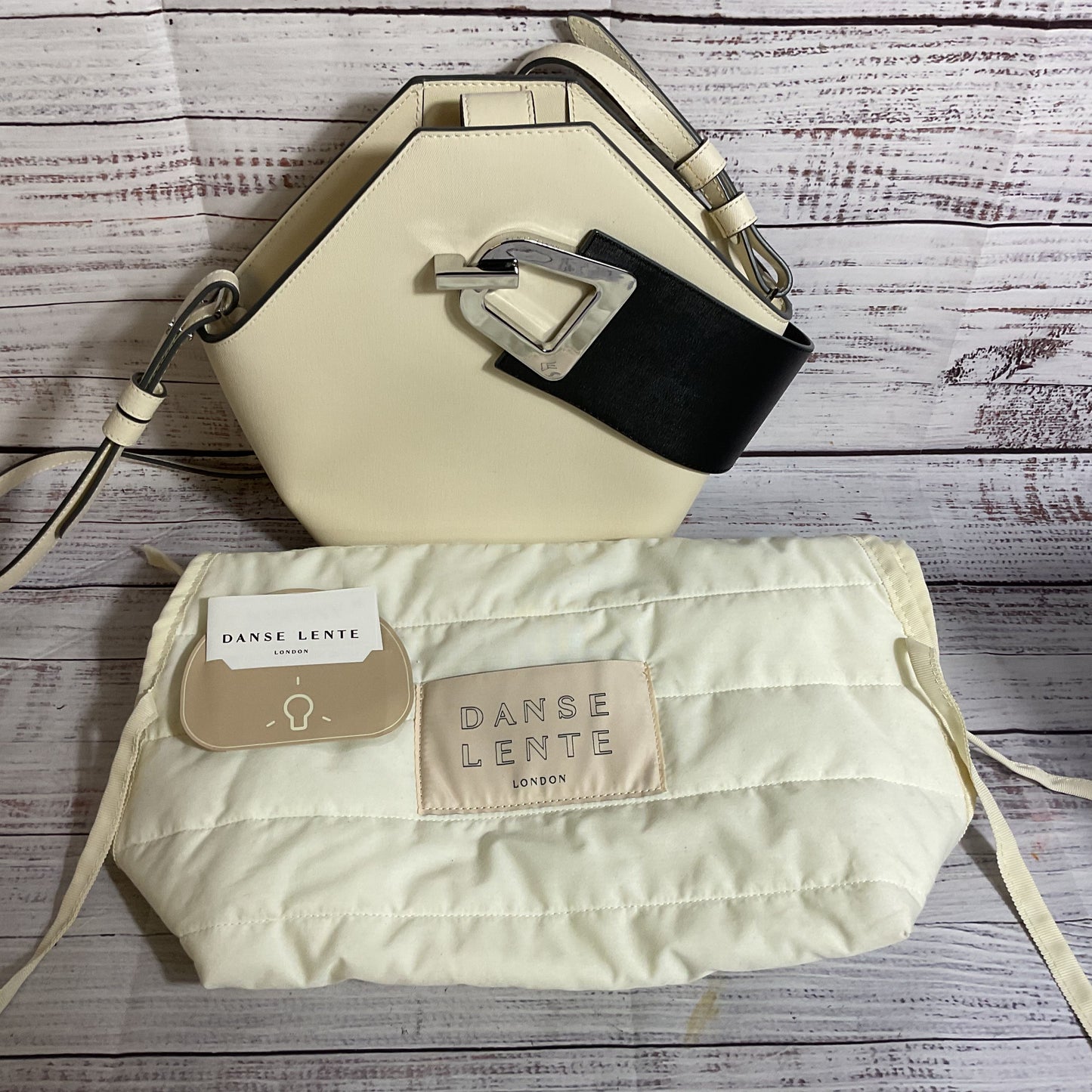 NWD DANSE LENTE Johnny Women's Cream Bucket Crossbody Bag