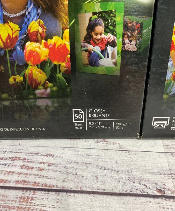 2-Packs! HP Everyday 50 Glossy Photo Paper Sheets Letter 8.5 x 11-Inch Sealed