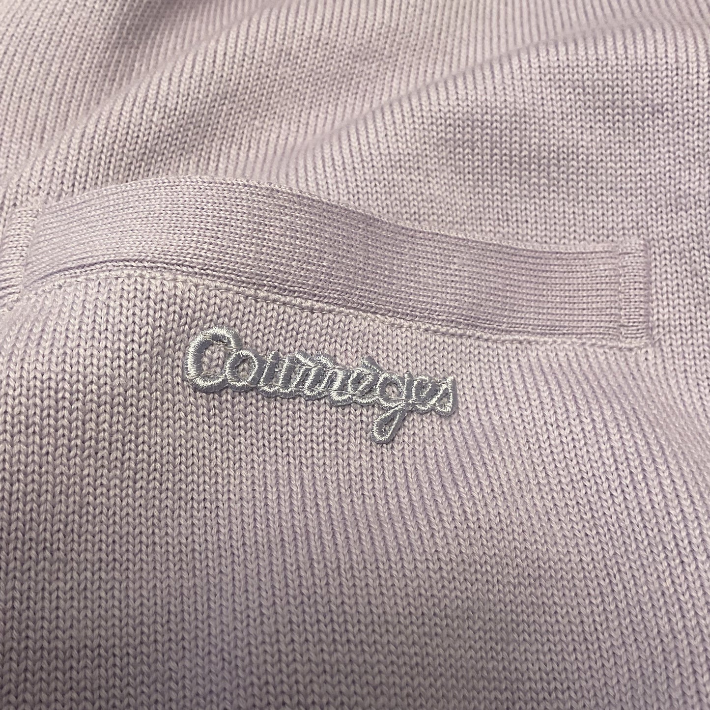 Courreges Lavender Button Up Cardigan Wool Sweater - Size 9R