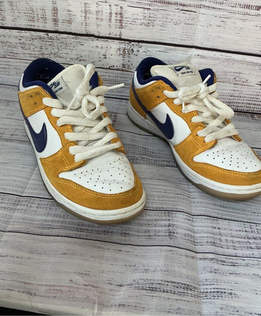 Nike SB Dunk Low Pro White Yellow Sneaker Size 6.5
