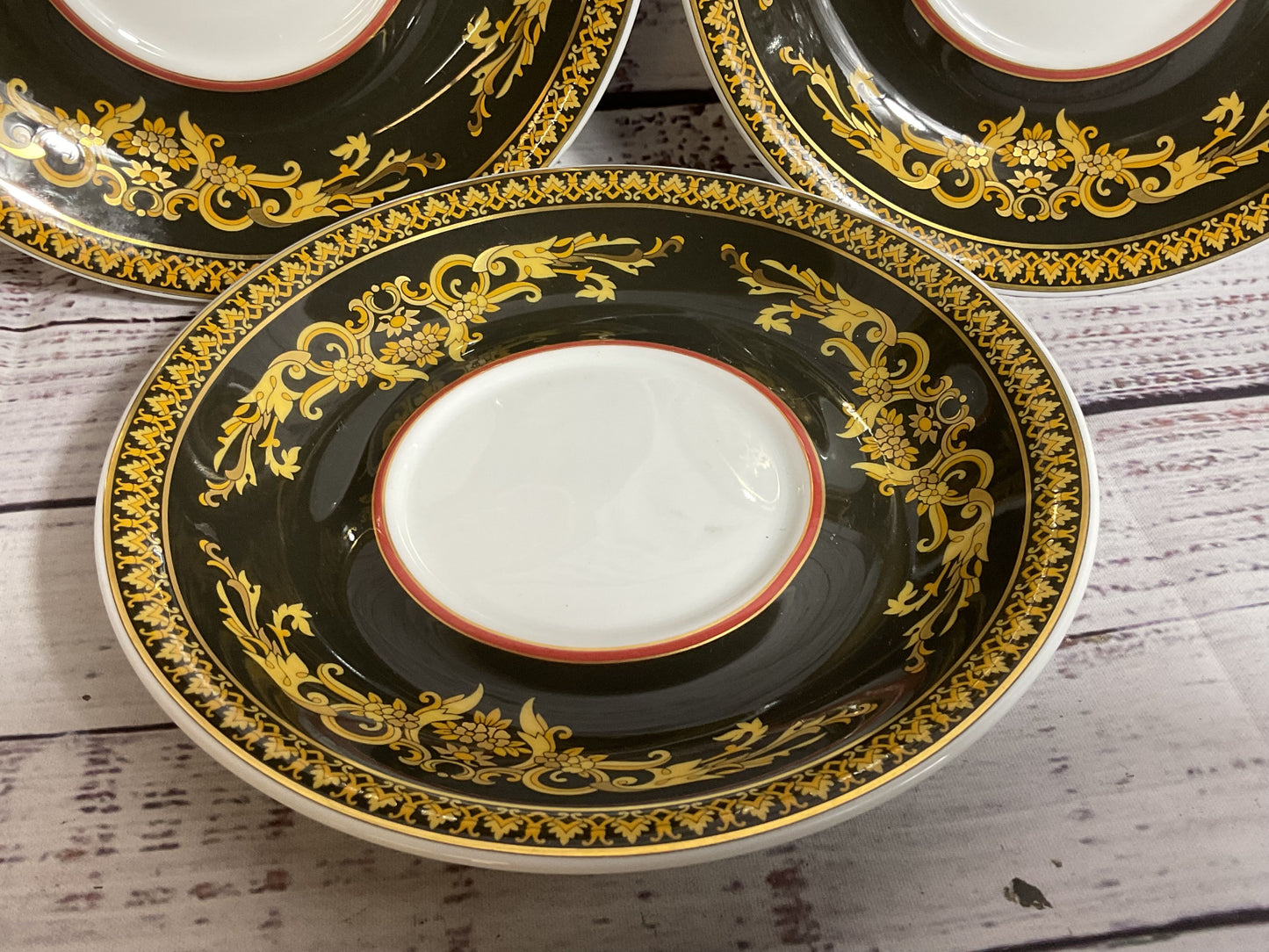 Set of 3 ROSENTHAL X VERSACE Paul Wunderlich Medusa Brown Saucer Plates- 6.25"