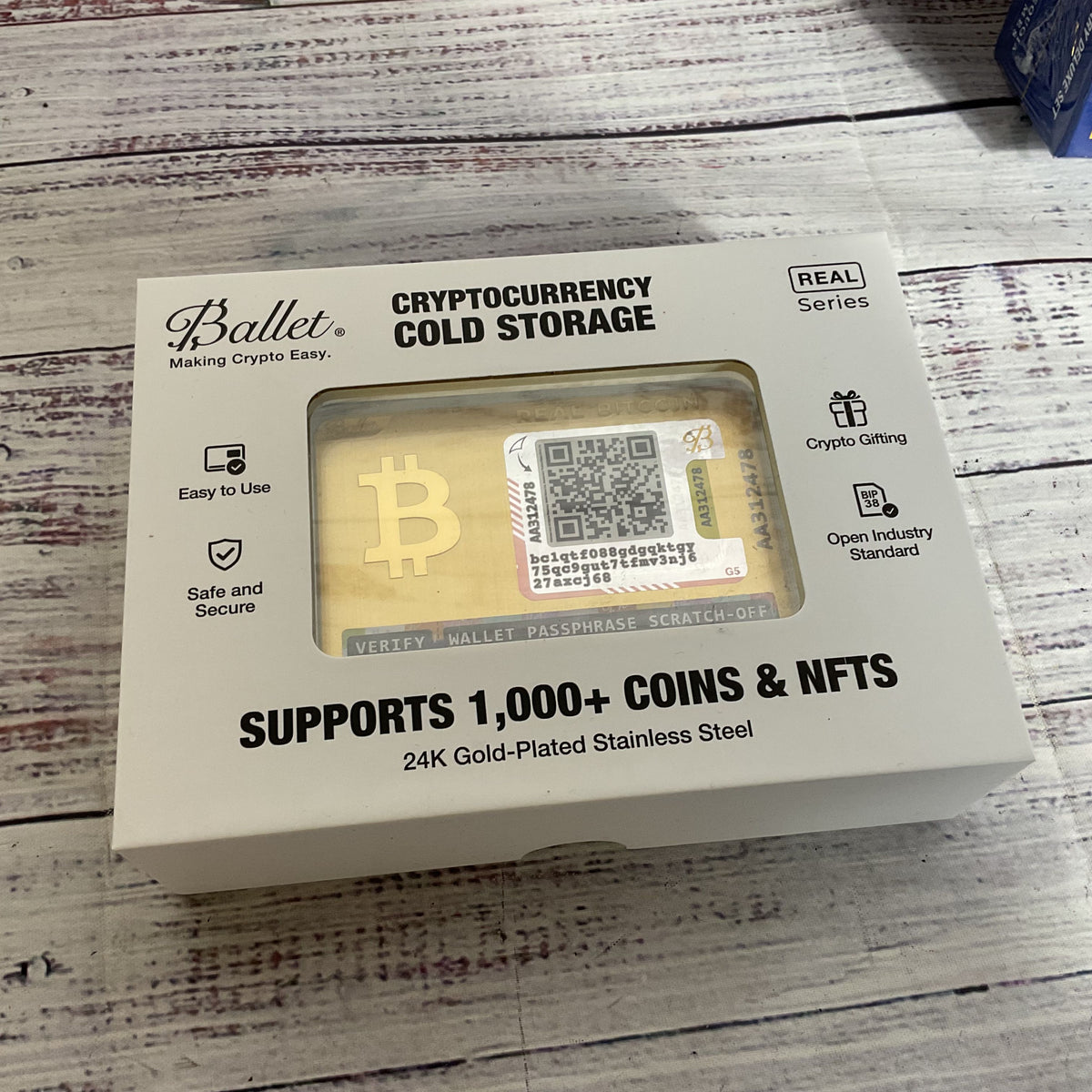NEW SEALED BALLET 24K Gold-Plated Cryptocurrency Cold Storage Card