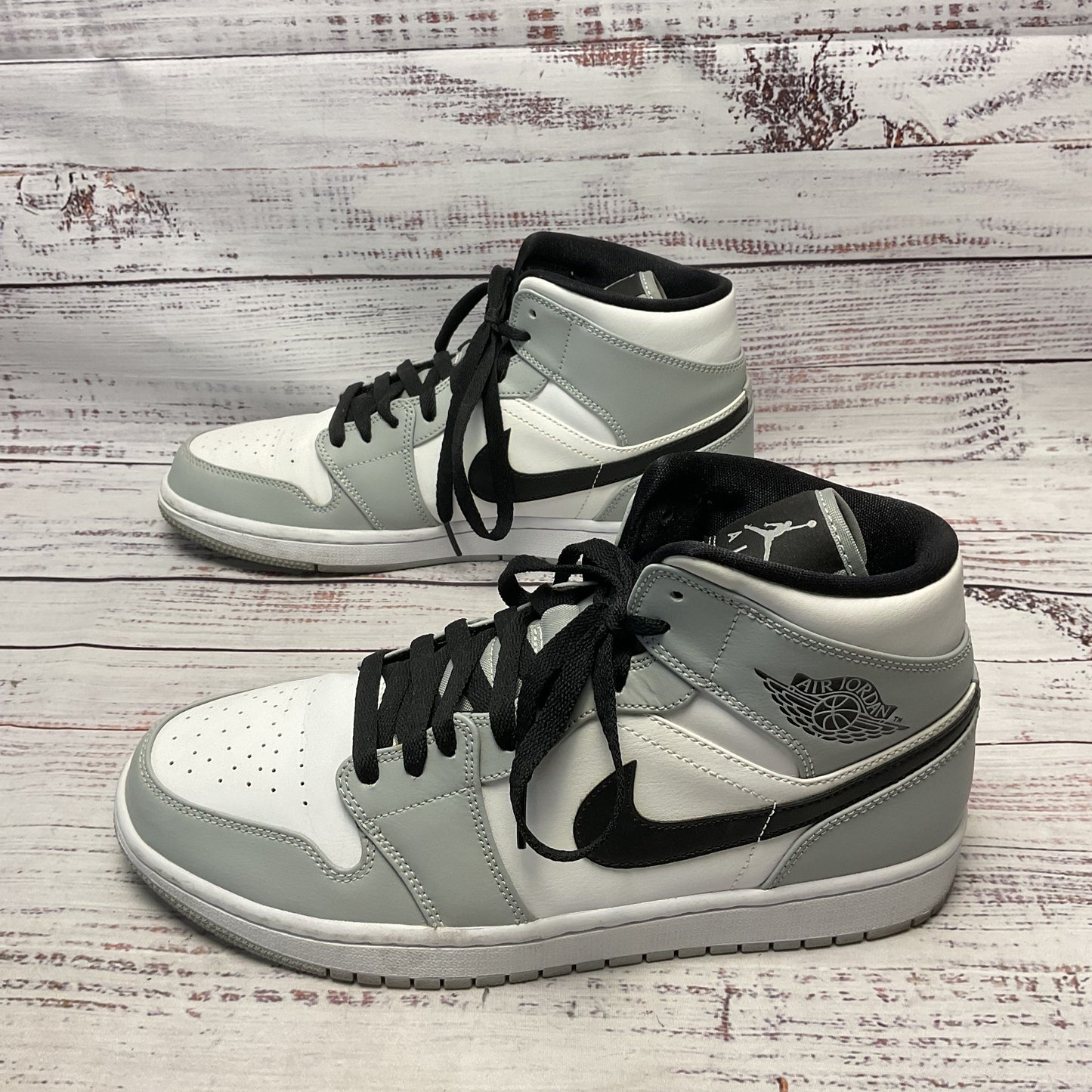 Nike Air Jordan 1 Light Smoke Gray 554724-092 Sneaker Shoe Men Size 9