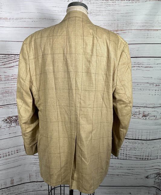Tommy Hilfiger Vintage Windowpane Blazer Beige 48