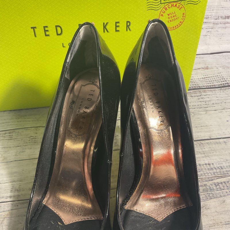 Ted Baker Izibela Black Patent Leather Heels Women's Size 5