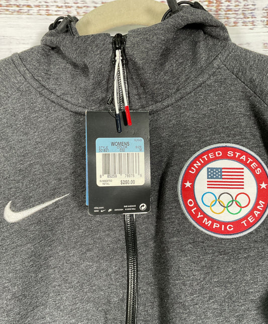 Nike Olympics Team USA Gray Running Sweatshirt Zip-Up - Size Medium, NWT: 250.00