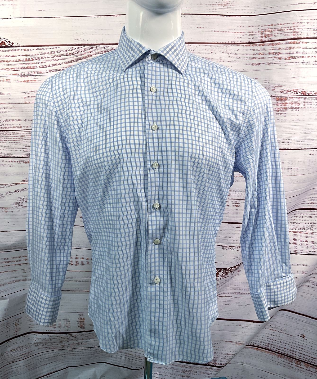 Liberty Shirt Co Checkered 3/4 Sleeve Shirt Blue