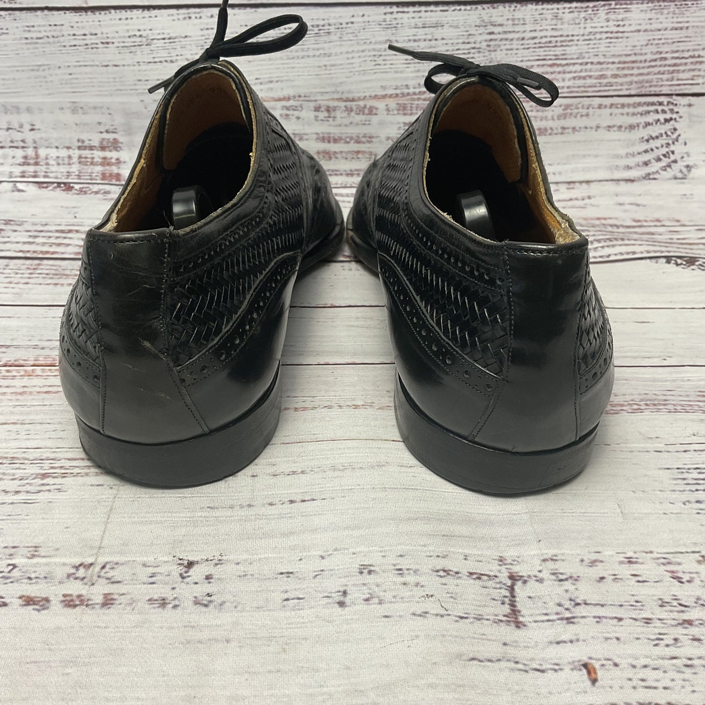 Mezlan Aruba Black Leather Derby Dress Shoe Men Size 10 As-Is