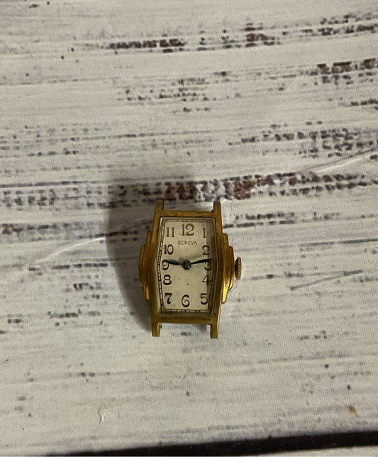 Geneva Warwick Gold Tone Stainless Steel Vintage Watch Case Swiss