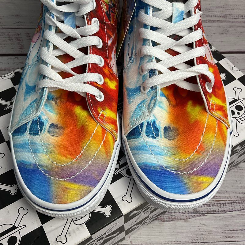Vans x One Piece Punk Hazard Sk8-Hi 2022 Graphic Print Sneakers Size 9 M/10.5 W