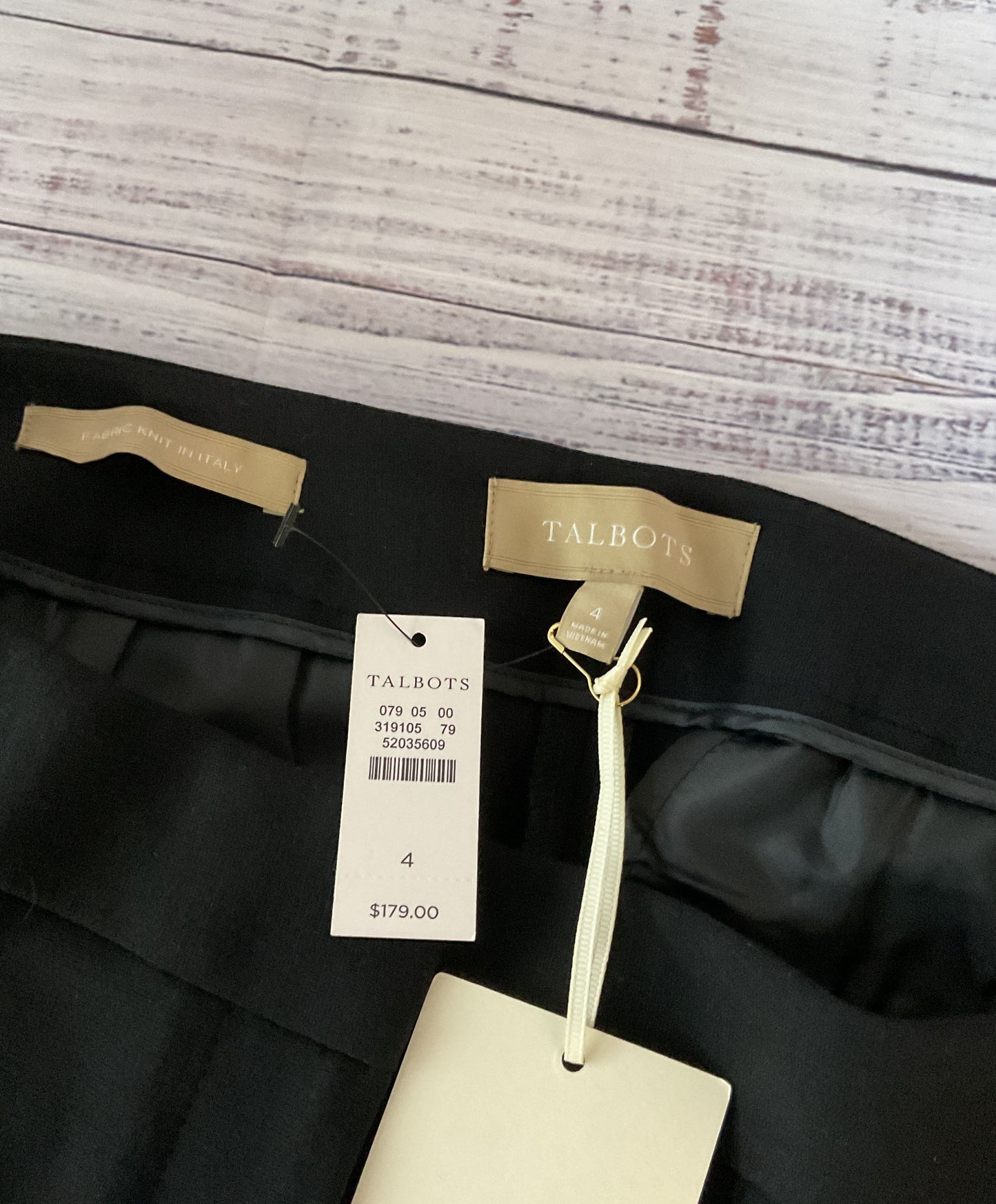 NWT Women's Talbots Black Pants Size 4