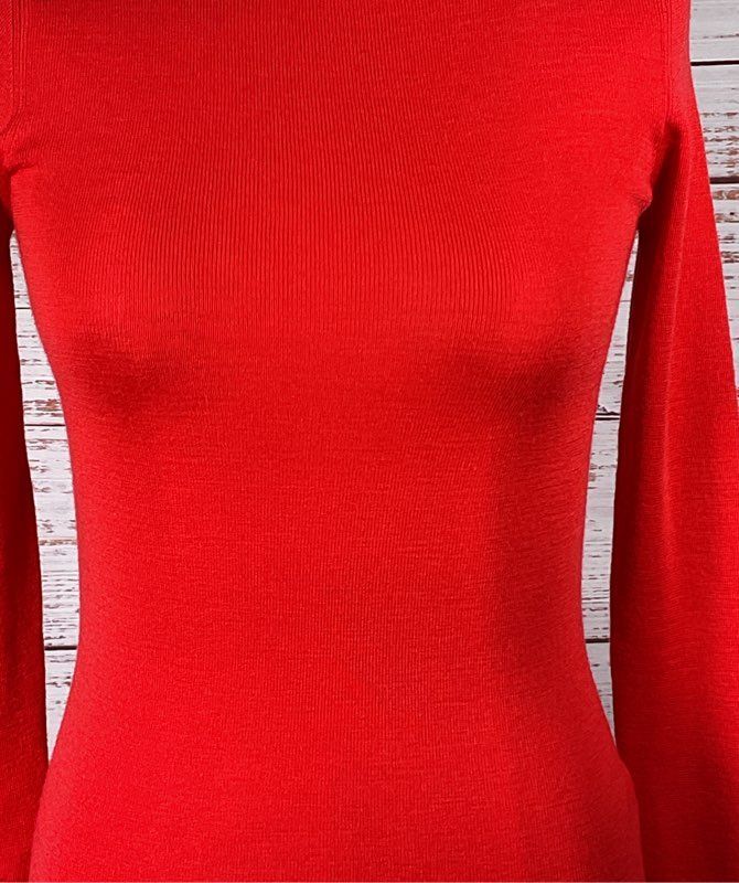 Sandro Pullover Turtleneck Sweater Red