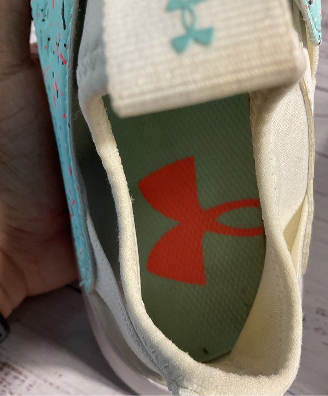 Under Armour Womens Runplay Paint 3025374-100 White Running Shoes 8.5