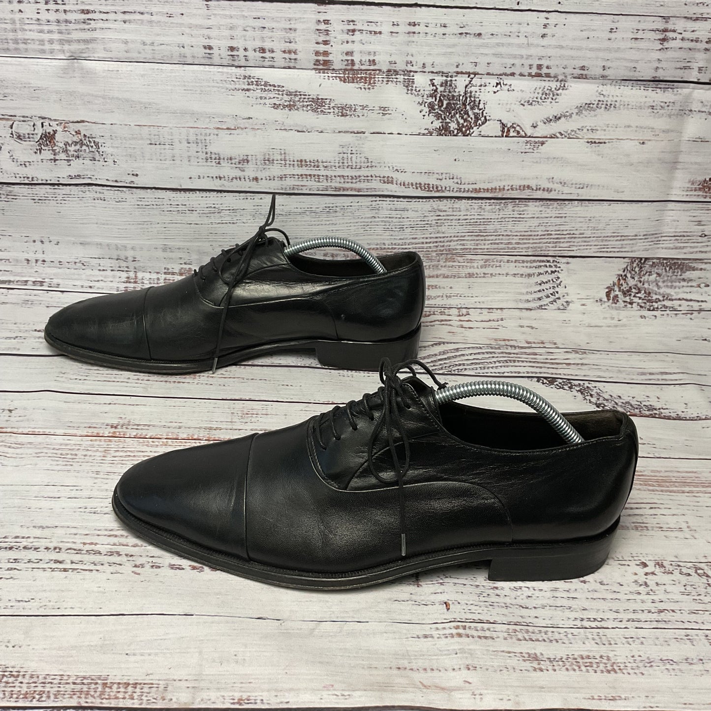 Bruno Magli Fraser Black Leather Oxford Dress Shoe Men Size 9.5