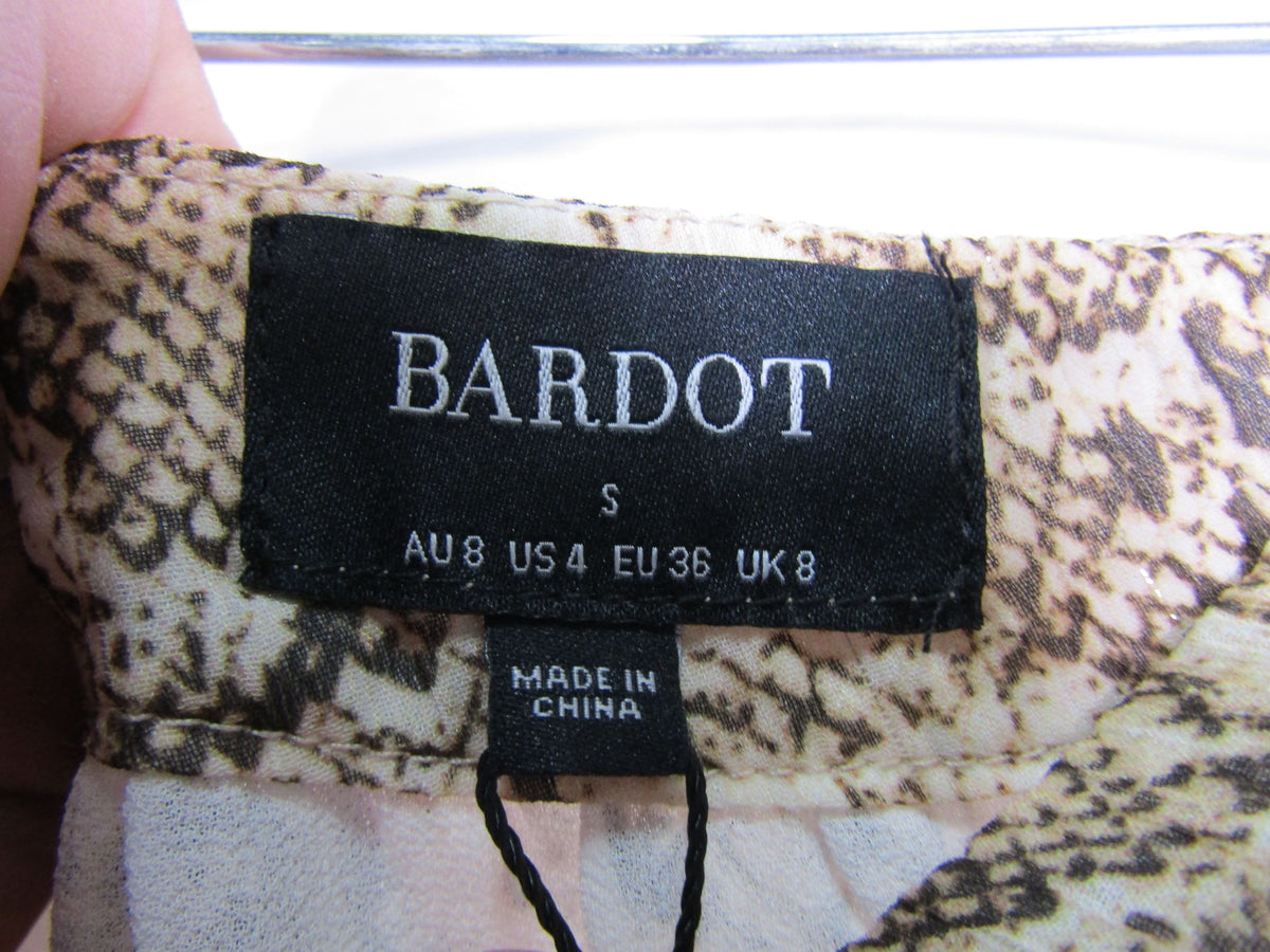 Bardot Alira Women's Brown Snake Print Balloon Pants Size 4