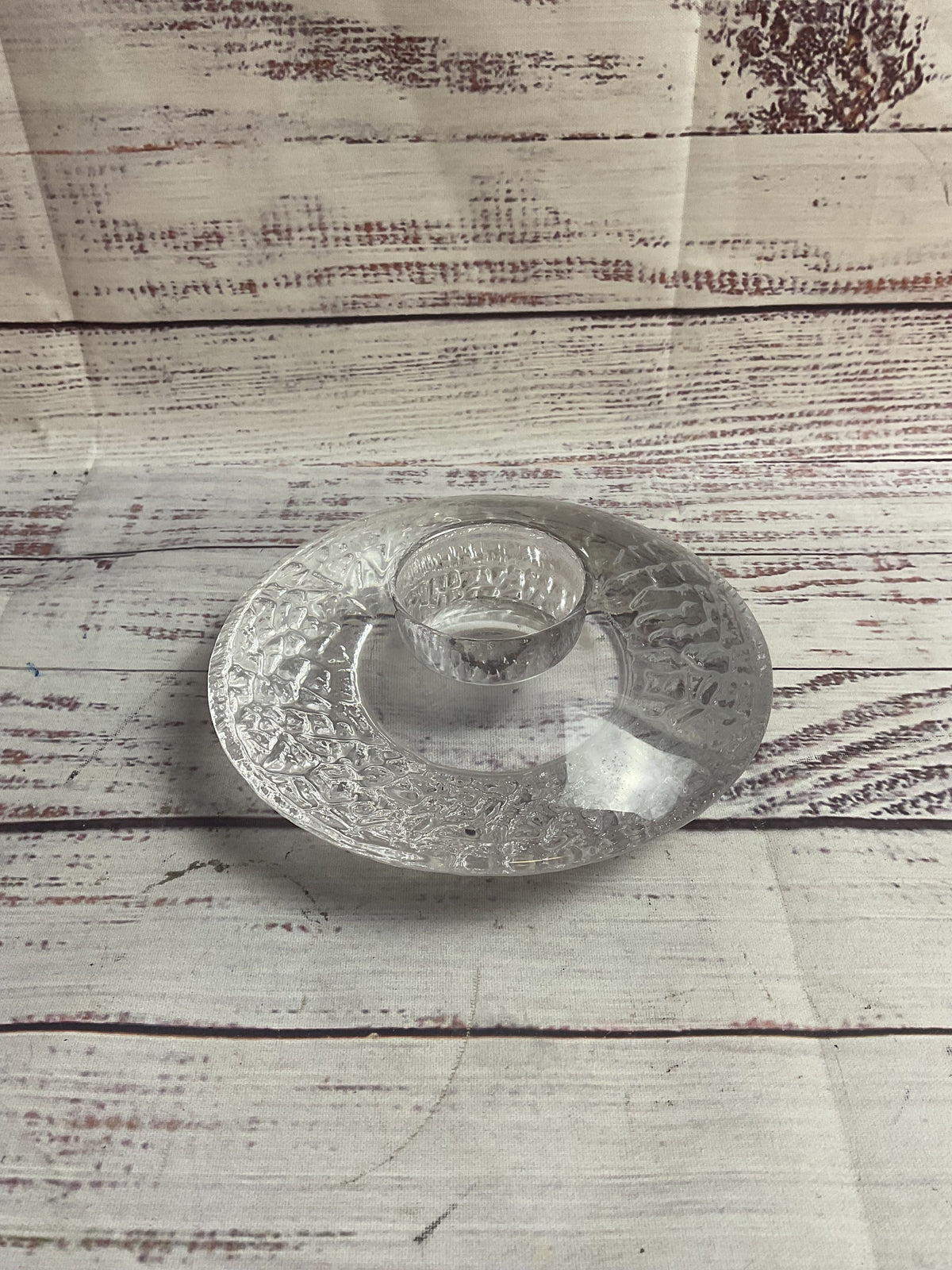 Orrefors Round Crystal Candle Holder