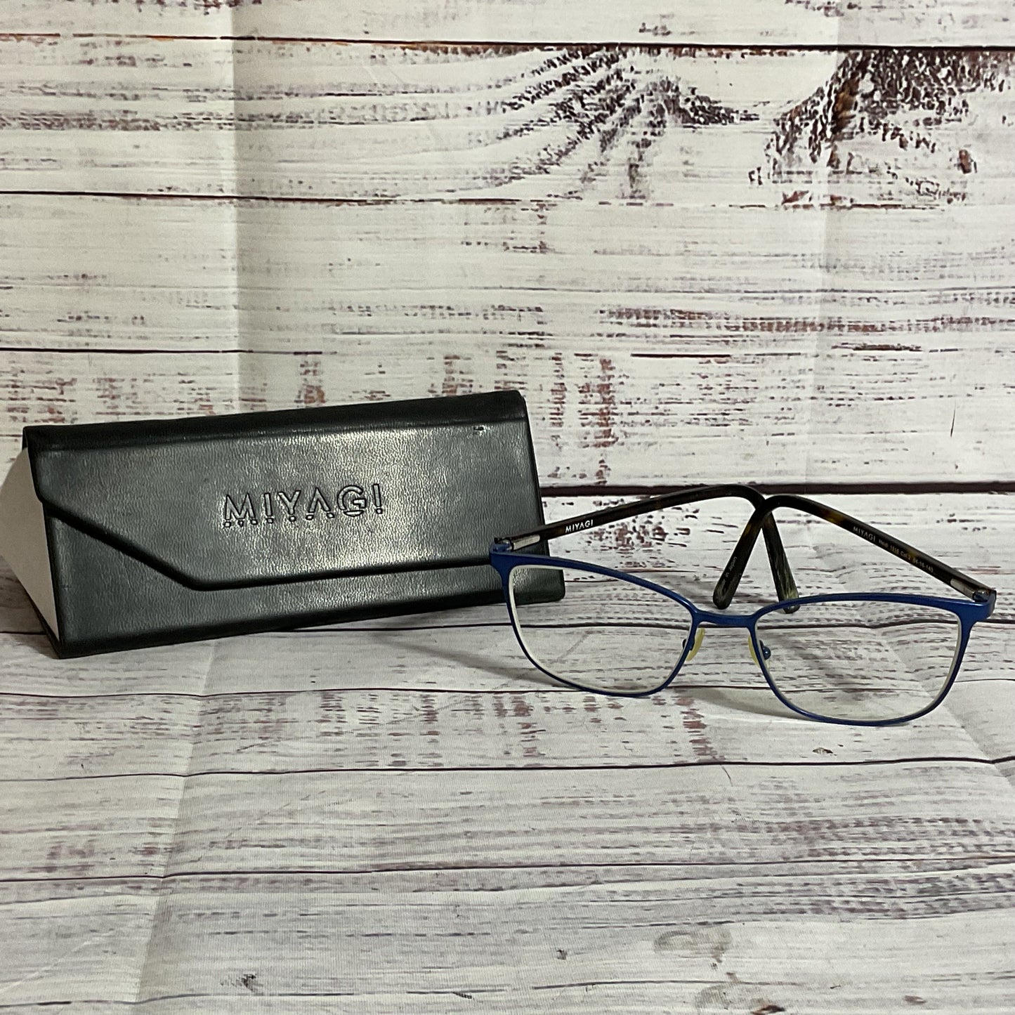 MIYAGI Heidi 1516 Blue Eyeglasses with Case- 54[ ]16 140 (FRAMES ONLY)
