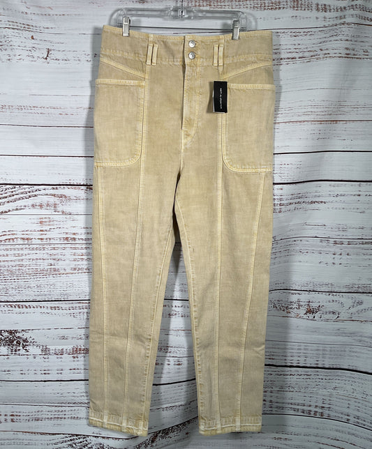 Étoile Isabel Marant High-Rise Straight Leg Jeans Beige 42