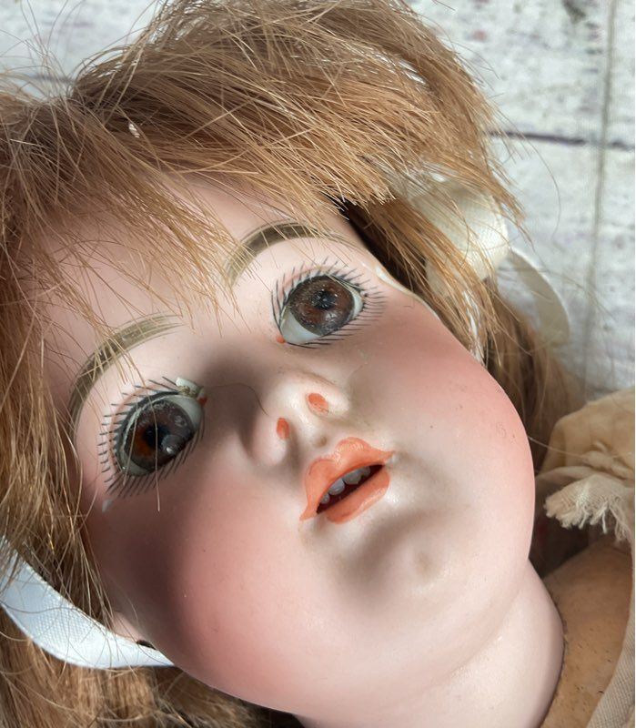 Vintage 14" German 897 Numbered Bisque-Head Doll