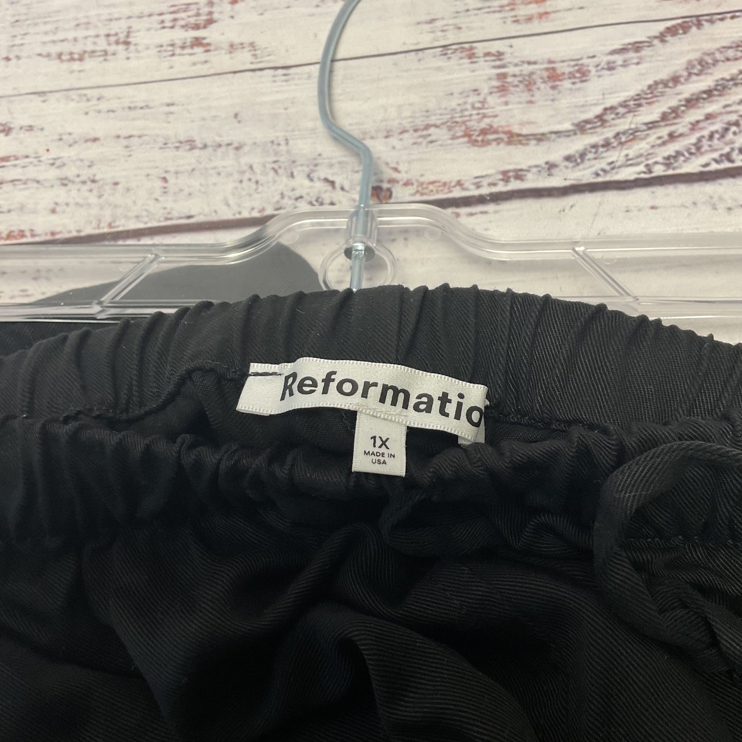 Reformation Black Ethan Twill Cargo Pants - Size 1X